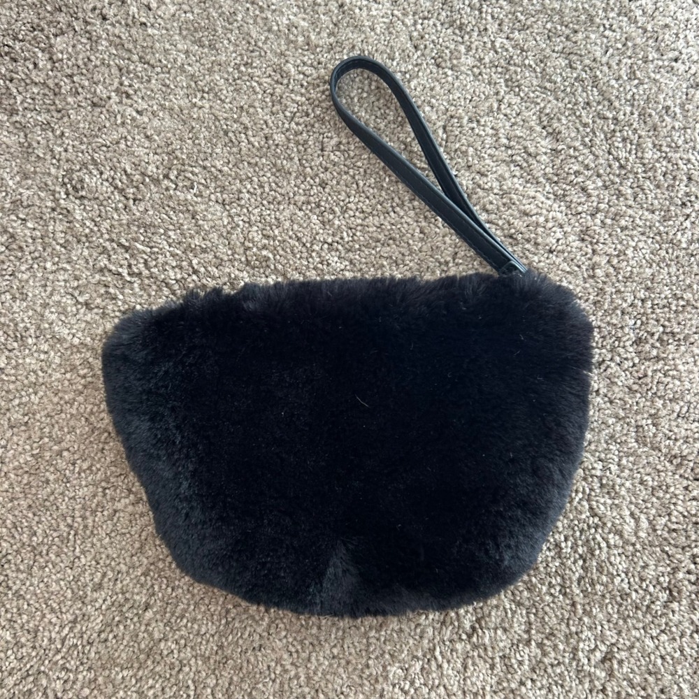 House of Harlow 1960 Faux Fur Clutch Wristlet Evening Bag Party‎ Purse